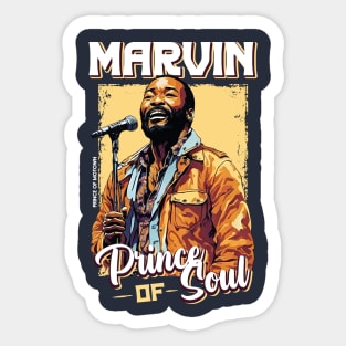 Marvin Gaye | Yellow Background Sticker